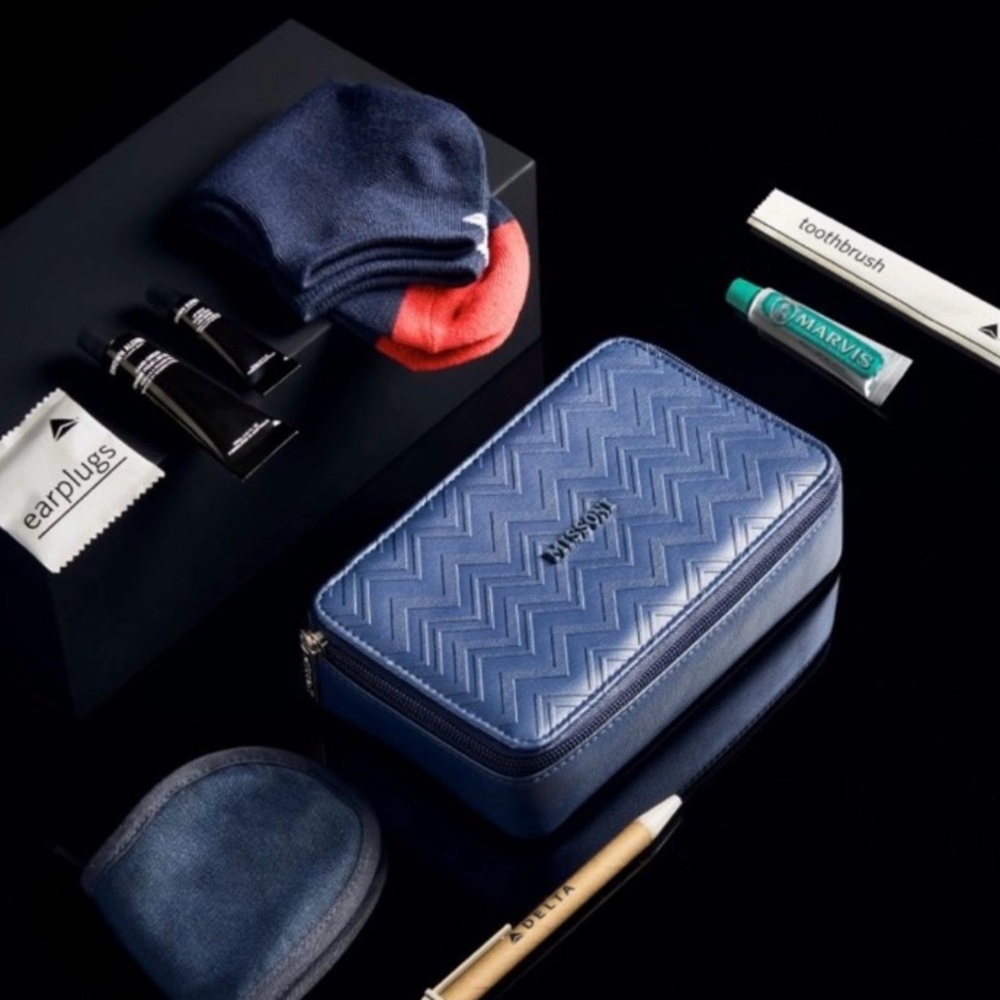 NEW Unisex MISSONI for Delta One Luxury Travel Cosmetic Toiletry Amenity Bag